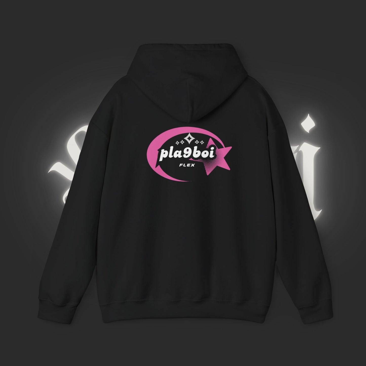 Flex pla9boi pink star hoodie