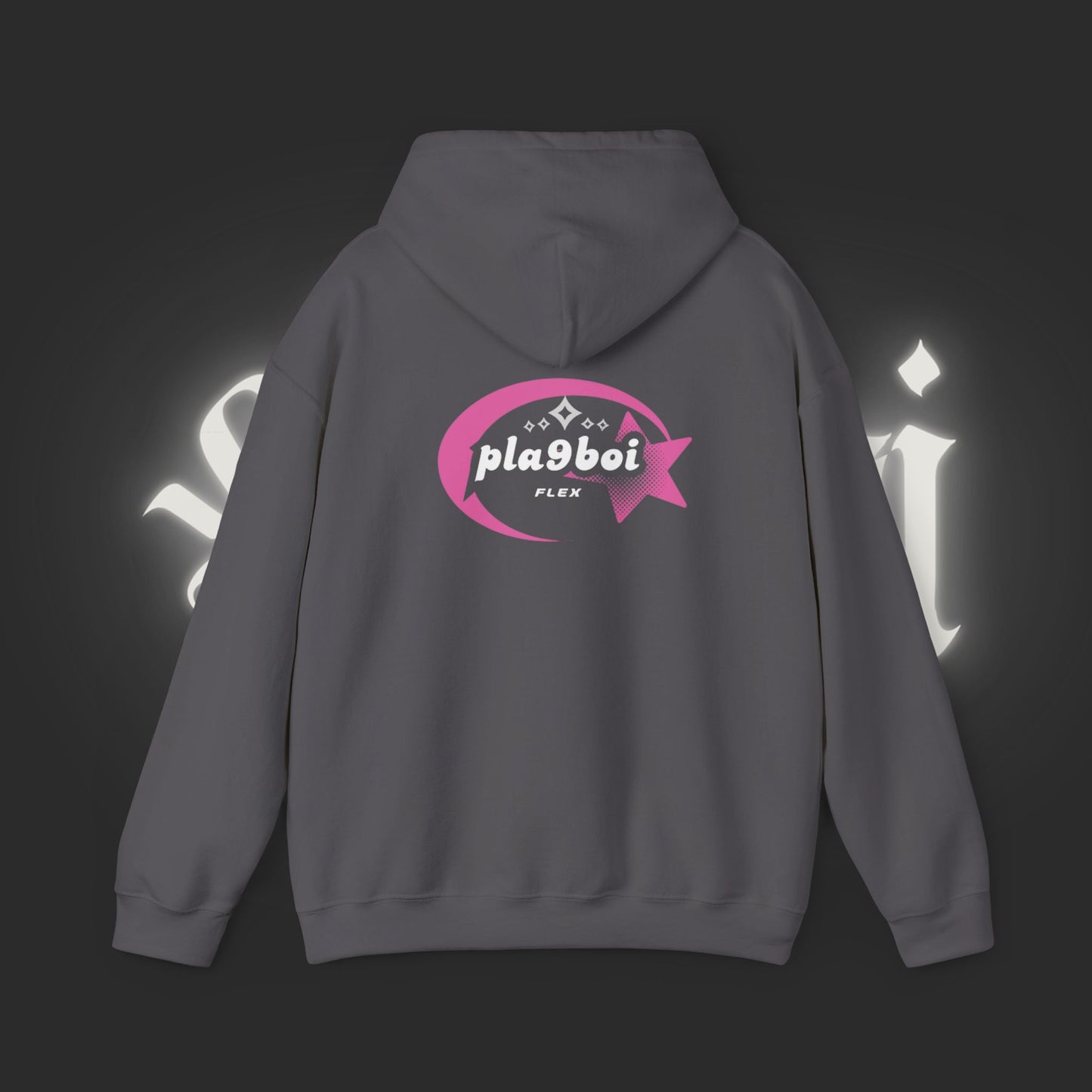 Flex pla9boi pink star hoodie